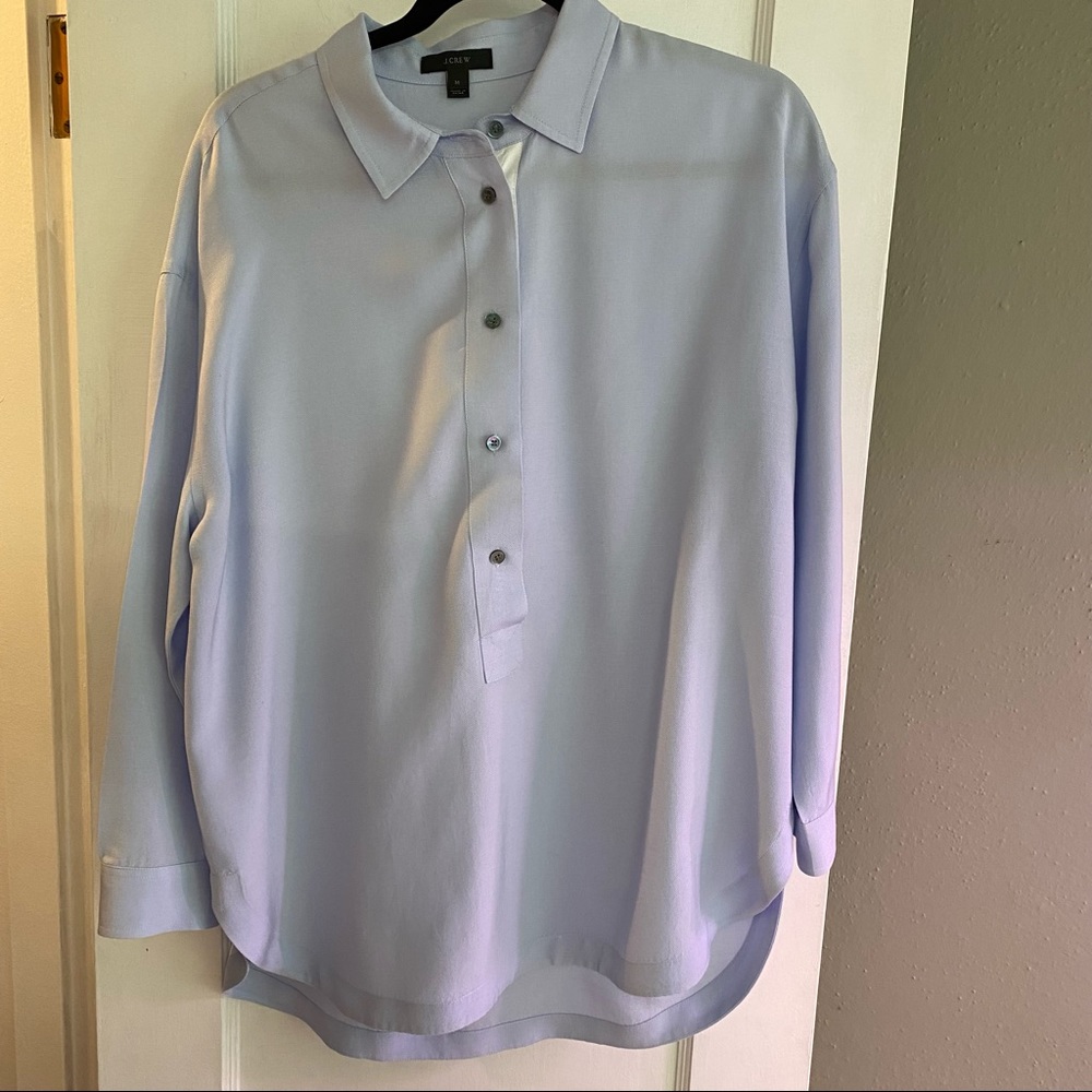 J Crew Tunic Half Button Down Size M - image 1